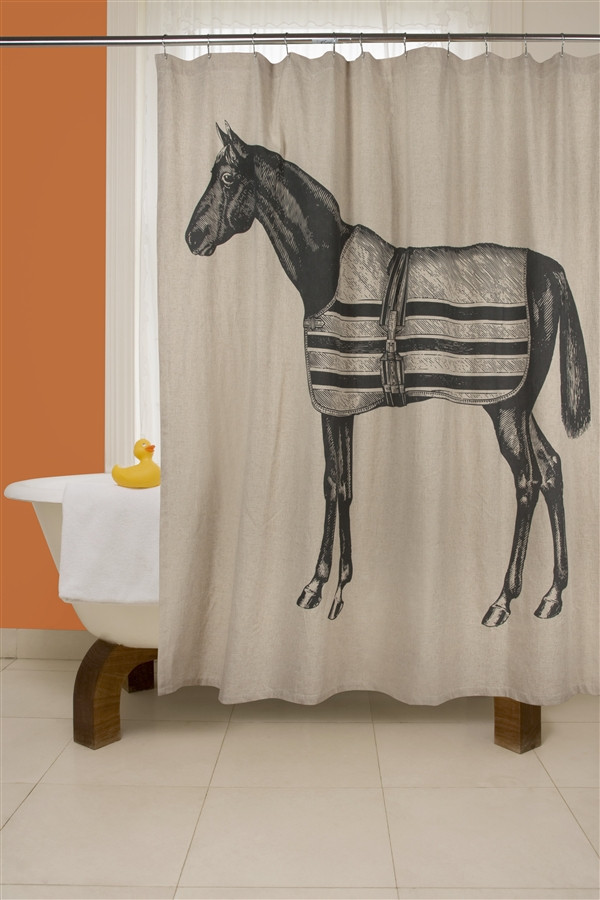 horse themed shower curtain hooks